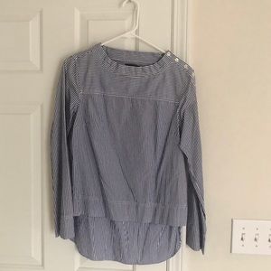 Jcrew Asymmetrical Striped Blouse